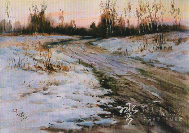 宋守宏 《远去的路》 64*88cm 2004年